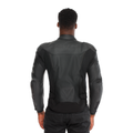 Iperattiva - Men Leather-Textile Motorcycle Jacket - Black/Black