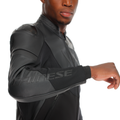 Iperattiva - Men Leather-Textile Motorcycle Jacket - Black/Black