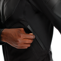 Iperattiva - Men Leather-Textile Motorcycle Jacket - Black/Black