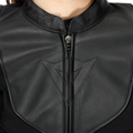 Iperattiva - Women's Leather-Textile Motorcycle Jacket - Black/Black
