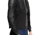 Iperattiva - Women's Leather-Textile Motorcycle Jacket - Black/Black
