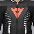 Super Speed 5 - Leather Motorcycle Jacket Men - Black/Blue/Fluo Red