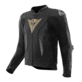 Super Speed 5 - Leather Motorcycle Jacket Men - Black/Red-Fluo/White
