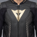 Super Speed 5 - Perforated Leather Motorcycle Jacket Men - Black/Black/Gold