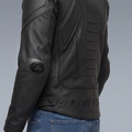 Super Speed 5 - Perforated Leather Motorcycle Jacket Men - Black/Black/Gold