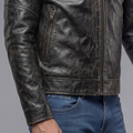 Radicale - Motorcycle Jacket In Leather Men - Black