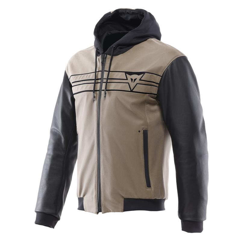 Vintedge - Leather Motorcycle Jacket Men - Sand/Black