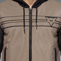 Vintedge - Leather Motorcycle Jacket Men - Sand/Black