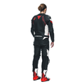 Avro 5 - Men's Motorcycle Leather Jacket - Black/Red-Lava/White