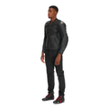 Racing 5 - Men Leather Motorcycle Jacket - Black/Black/Black