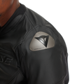 Racing 5 - Men Leather Motorcycle Jacket - Black/Black/Black