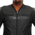 Racing 5 - Men Leather Motorcycle Jacket - Black/Black/Black