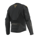 Racing 5 - Men Leather Motorcycle Jacket - Black/Gold