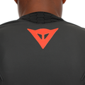 Racing 5 - Men Leather Motorcycle Jacket - Black/Black/Red-Fluo