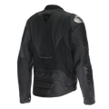 Racing 5 - Men Perforated Leather Motorcycle Jacket - Black/Black/Black
