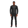 Racing 5 - Men Perforated Leather Motorcycle Jacket - Black/Black/Black