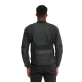 Racing 5 - Men Perforated Leather Motorcycle Jacket - Black/Black/Black