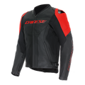 Racing 5 - Men Perforated Leather Motorcycle Jacket - Black/Black/Black