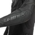 Racing 5 - Men Leather Motorcycle Jacket Short/Tall Fit (S/T) - Black/Black/Black