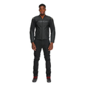 Racing 5 - Men Perforated Leather Motorcycle Jacket Short/Tall Fit (S/T) - Black/Black/Black