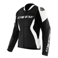 Racing 5 - Women's Leather Motorcycle Jacket - Black/White