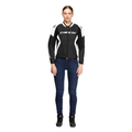Racing 5 - Women's Leather Motorcycle Jacket - Black/White