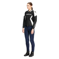 Racing 5 - Women's Leather Motorcycle Jacket - Black/White