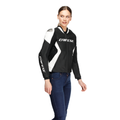 Racing 5 - Women's Leather Motorcycle Jacket - Black/White