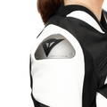 Racing 5 - Women's Leather Motorcycle Jacket - Black/White