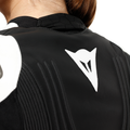 Racing 5 - Women's Leather Motorcycle Jacket - Black/White