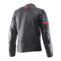Leggenda -Men Perforated Leather Motorcycle Jacket - Black