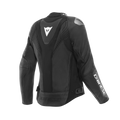 Avro 6 - Leather Motorcycle Jacket Women - Black/Black/White