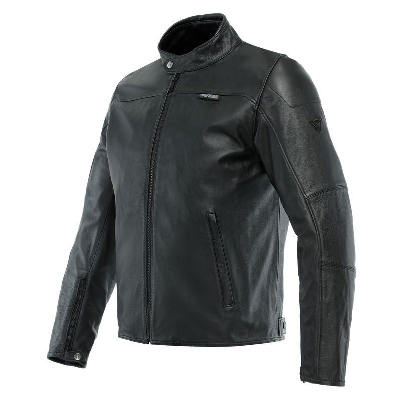 Mike 3 - Men's Leather Motorcycle Jacket - Black