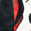 Super Speed 4 - Men Perforated Leather Motorcycle Jacket - Black-Matt/White/Fluo-Red