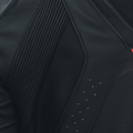 Super Speed 4 - Men Perforated Leather Motorcycle Jacket - Black-Matt/White/Fluo-Red