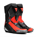Super Speed 4 - Men Perforated Leather Motorcycle Jacket - Black-Matt/White/Fluo-Red
