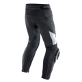 Delta 4 - Men Leather Motorcycle Pants - Black/White