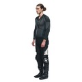 Delta 4 - Men Leather Motorcycle Pants - Black/White