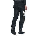 Delta 4 - Men Leather Motorcycle Pants - Black/White