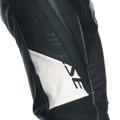 Delta 4 - Men Leather Motorcycle Pants - Black/White