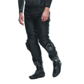Delta 4 - Men's Motorcycle Leather Short/Tall Pants - Black/Black