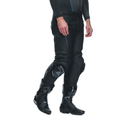 Delta 4 - Men's Motorcycle Leather Short/Tall Pants - Black/Black