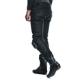 Delta 4 - Men's Motorcycle Leather Short/Tall Pants - Black/Black