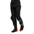 Delta 4 - Men's Motorcycle Perforated Leather Pants - Black/Black