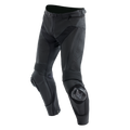Delta 4 - Men Leather Motorcycle Pants Perf. Short/Tall Fit - Black/Black