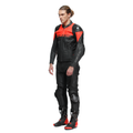 Delta 4 - Men Leather Motorcycle Pants Perf. Short/Tall Fit - Black/Black
