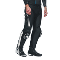 Super Speed - Leather Motorcycle Pants Men - Black/White