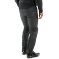 Pony 3 - Men's Motorcycle Perforated Leather Pants - Black-Matt