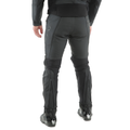Pony 3 - Men's Motorcycle Perforated Leather Pants - Black-Matt