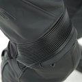 Pony 3 - Men's Motorcycle Perforated Leather Pants - Black-Matt